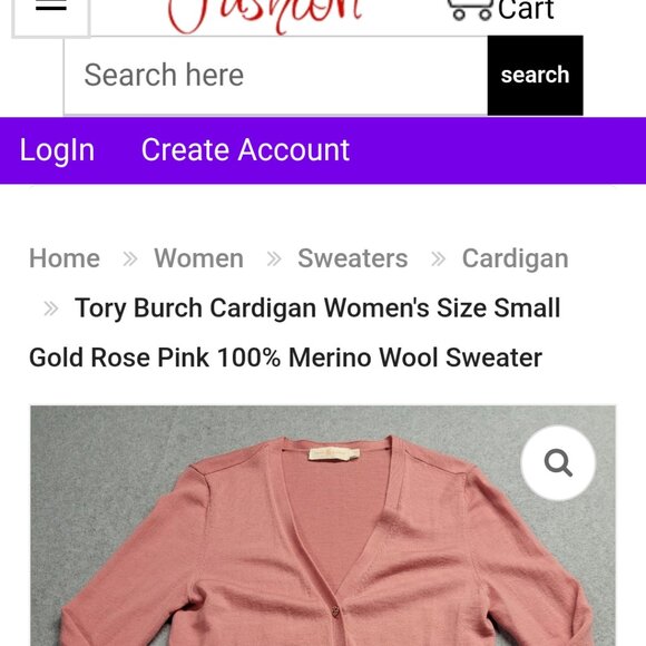 XL Tory Burch Sweater/ Cardigan - Picture 4 of 6